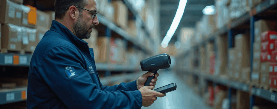 Guys using RFID to scan his products